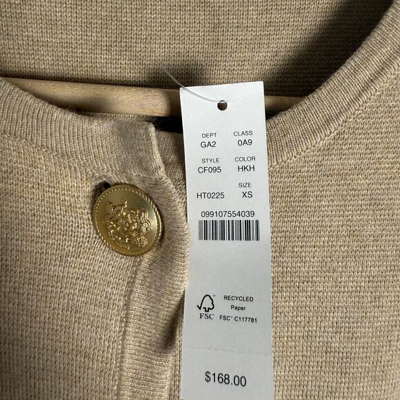 J.Crew Long Giselle Knit Button Front Cardigan Oversized Blazer Dress Size XS - Picture 7 of 9